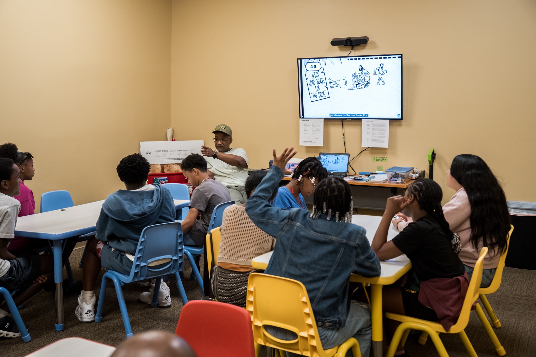 Youth ministry classroom session